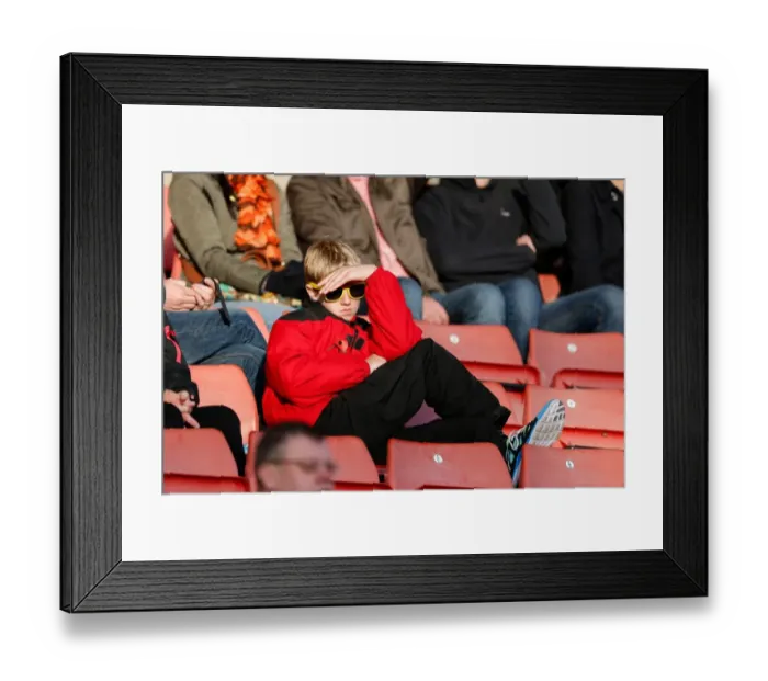 Framed Print : Bristol City Fans on Edge: 2-2 Stalemate against Barnsley, October 2014