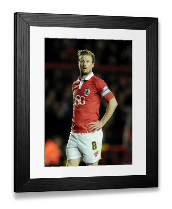 Framed Print : Wade Elliott in Action: Bristol City vs Bradford City, October 2014