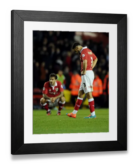 Framed Print : Disappointed Duo: Marlon Pack and Derrick Williams of Bristol City After Loss to Bradford City Framed Print : Disappointed Duo: Marlon Pack and Derrick Williams of Bristol City After Loss to Bradford City