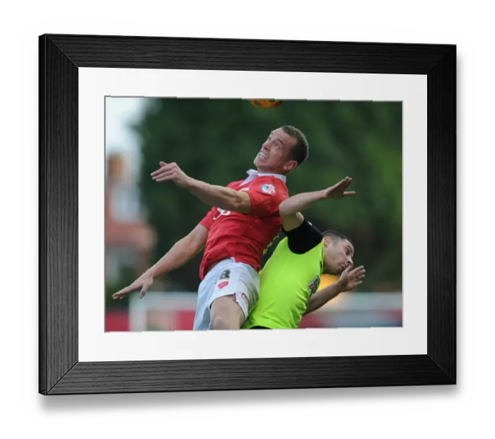 Framed Print : Aaron Wilbraham's Header Victory: Bristol City vs Oldham Athletic, November 2014