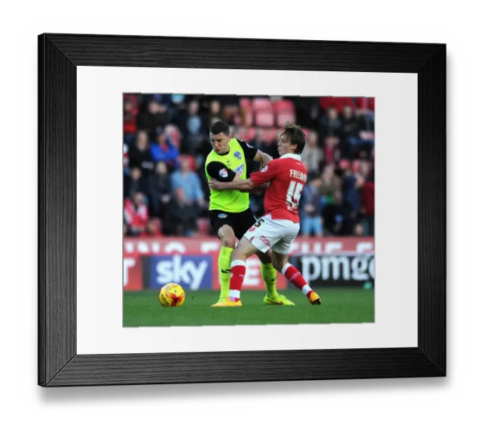 Framed Print : Luke Freeman Stops James Wilson: Bristol City vs Oldham Athletic