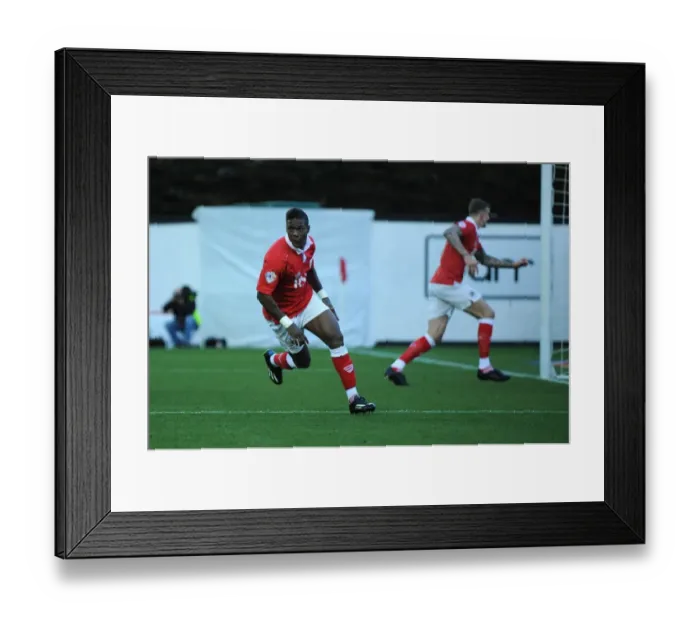 Framed Print : Bristol City's Kieran Agard Celebrates Goal Against Oldham Athletic - Sky Bet League One, November 2014
