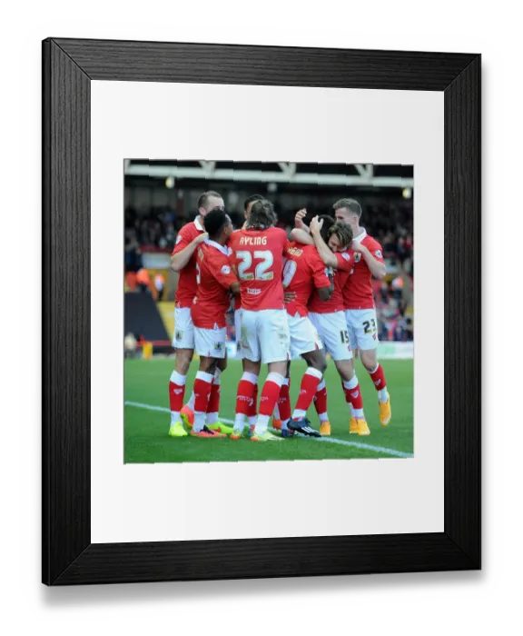 Framed Print : Bristol City: Agard's Thrilling Goal Celebration vs Oldham Athletic (Nov 1, 2014) Framed Print : Bristol City: Agard's Thrilling Goal Celebration vs Oldham Athletic (Nov 1, 2014)