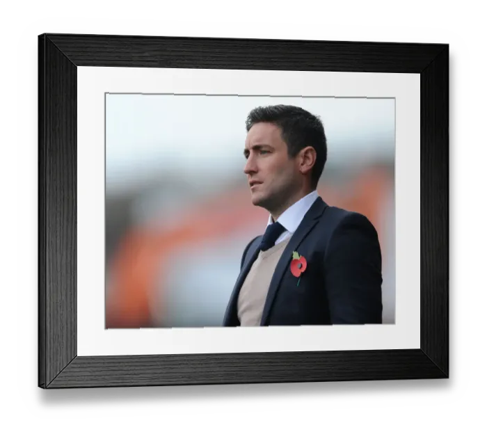 Framed Print : Lee Johnson Leads Oldham Athletic at Ashton Gate: Bristol City vs Oldham Athletic, Sky Bet League One, 2014