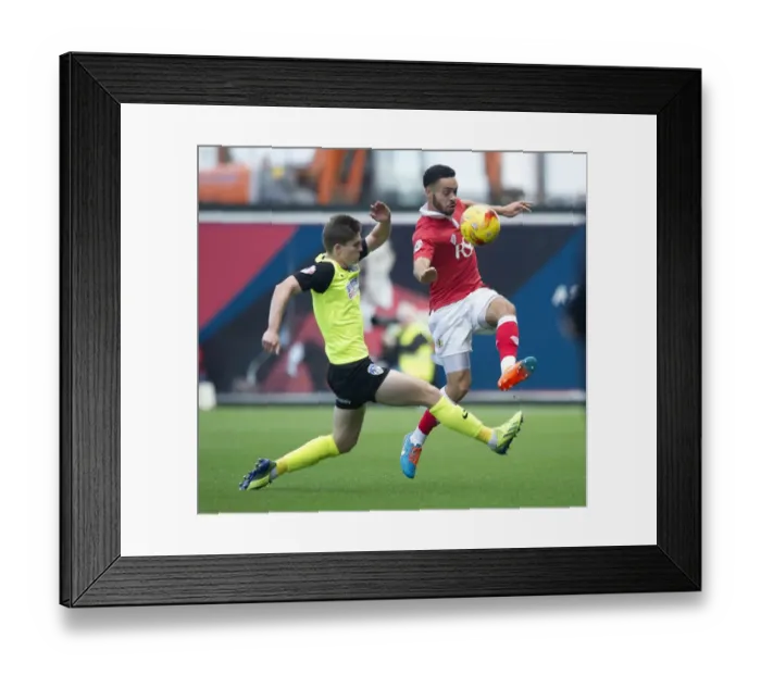 Framed Print : Derrick Williams: Last-Minute Hero - Clearing the Ball Against Oldham Athletic Framed Print : Derrick Williams: Last-Minute Hero - Clearing the Ball Against Oldham Athletic