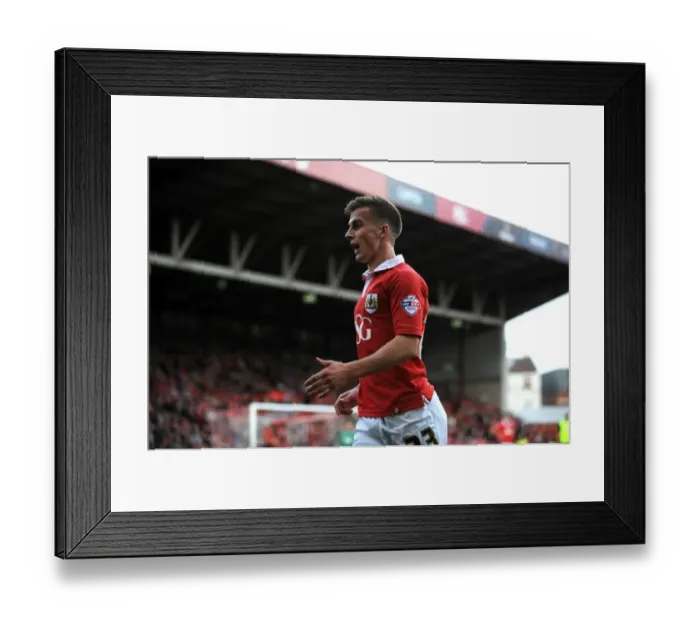 Framed Print : Bristol City's Joe Bryan in Action at Ashton Gate, November 2014