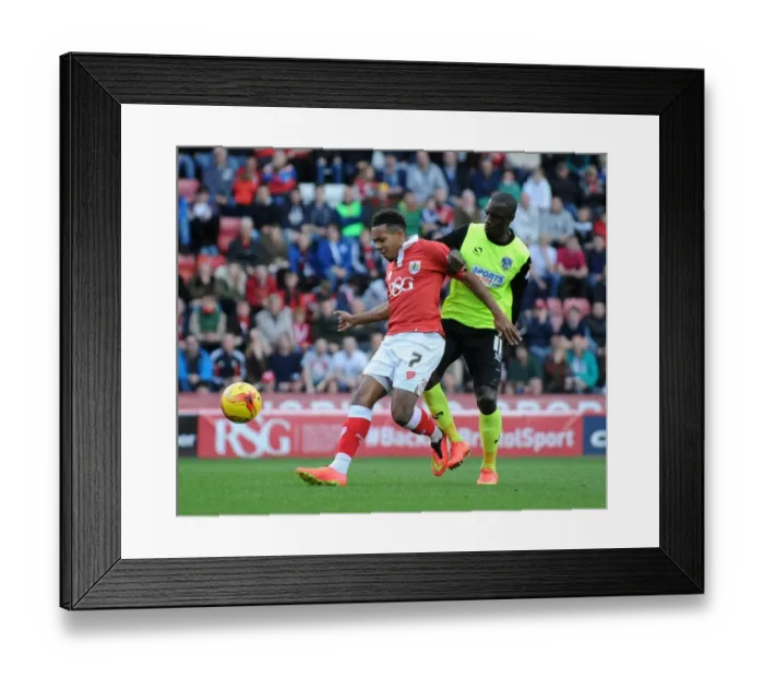 Framed Print : Intense Rivalry: Bristol City vs Oldham Athletic, Korey Smith Clash Framed Print : Intense Rivalry: Bristol City vs Oldham Athletic, Korey Smith Clash