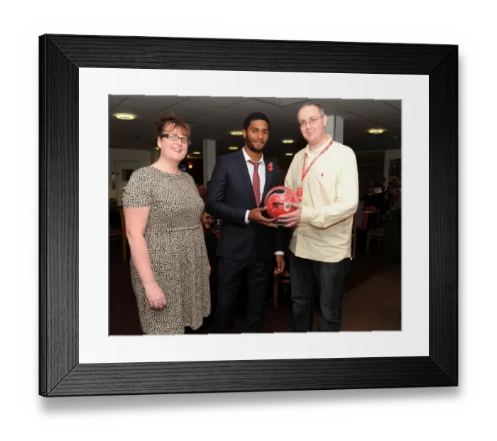Framed Print : Bristol City Football Club: Oldham Athletic Defeat - Man of the Match Presentation Framed Print : Bristol City Football Club: Oldham Athletic Defeat - Man of the Match Presentation