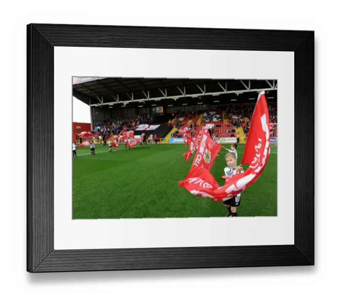 Framed Print : Sky Bet League One: Bristol City vs Oldham Athletic Clash at Ashton Gate - Guard of Honor