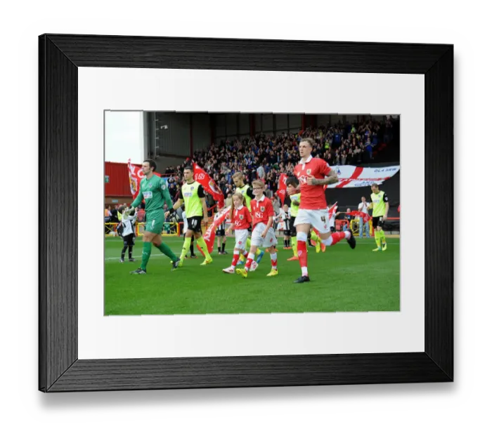 Framed Print : Mascots Leading the Way: Bristol City vs Oldham Athletic, Ashton Gate, 2014 Framed Print : Mascots Leading the Way: Bristol City vs Oldham Athletic, Ashton Gate, 2014