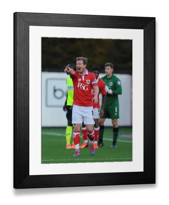 Framed Print : Bristol City's Wade Elliott Gives Instructions During Match against Oldham (Nizaam Jones / 11-01-2014) Framed Print : Bristol City's Wade Elliott Gives Instructions During Match against Oldham (Nizaam Jones / 11-01-2014)