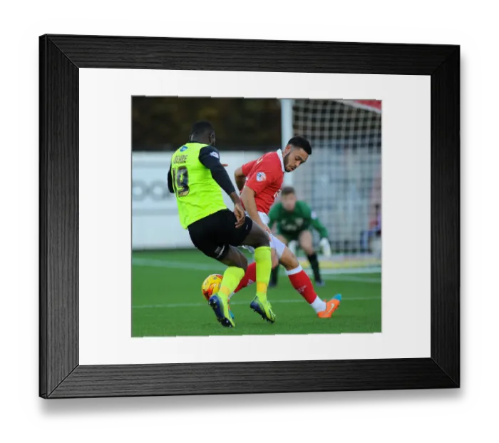 Framed Print : Bristol City vs Oldham: Derrick Williams Fights for Possession at Ashton Gate Framed Print : Bristol City vs Oldham: Derrick Williams Fights for Possession at Ashton Gate