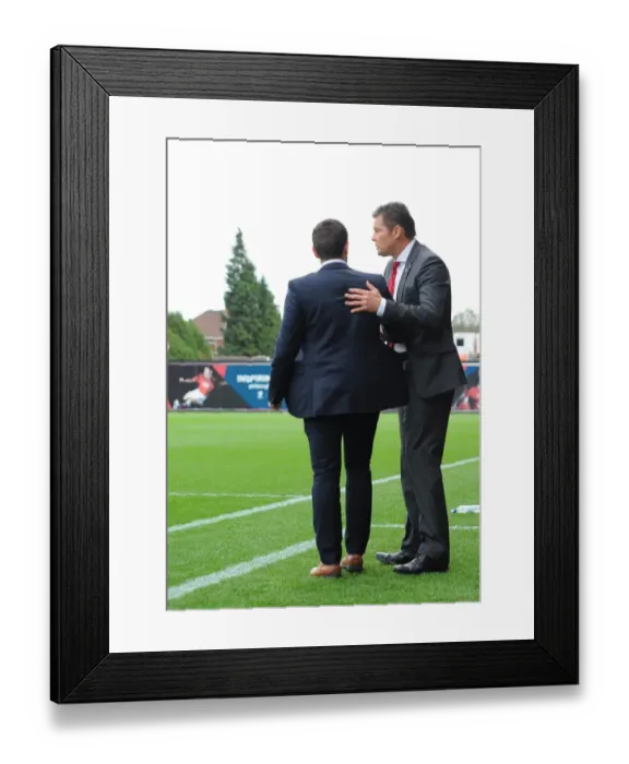 Framed Print : Bristol City vs Oldham: Lee Johnson and Steve Cotterill Shake Hands Before Kick-off Framed Print : Bristol City vs Oldham: Lee Johnson and Steve Cotterill Shake Hands Before Kick-off