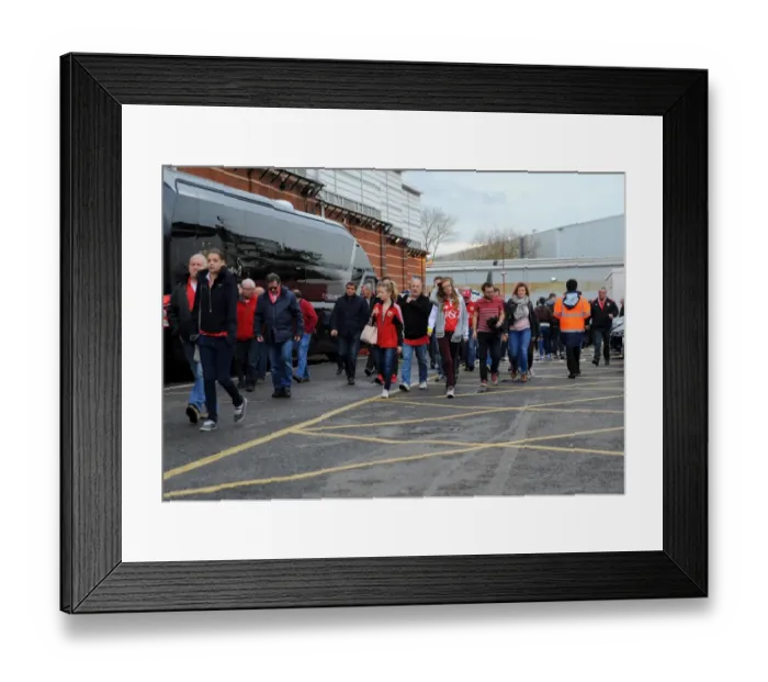 Framed Print : Bristol City Fans in Full Force at Ashton Gate: Bristol City vs Oldham Football Match, November 2014