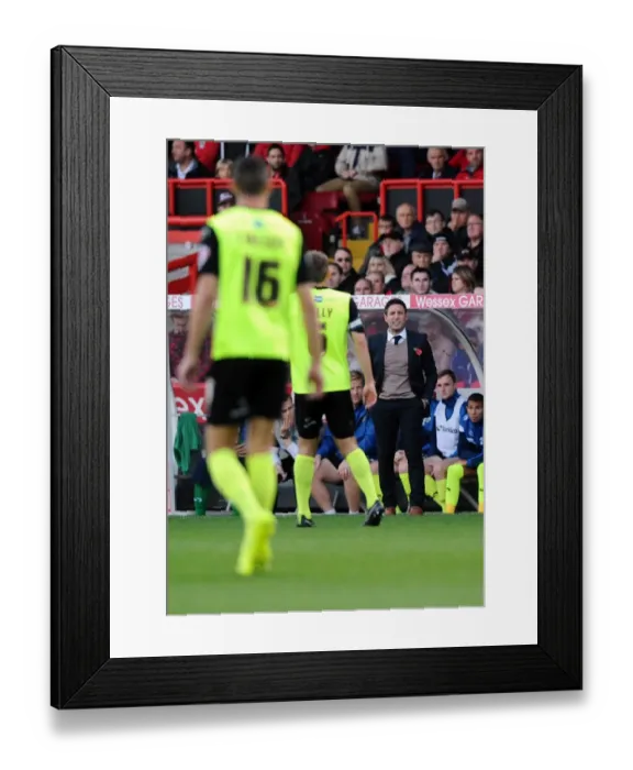 Framed Print : Intense Rivalry: Lee Johnson Faces Off in Sky Bet League One Clash - Bristol City vs Oldham Athletic