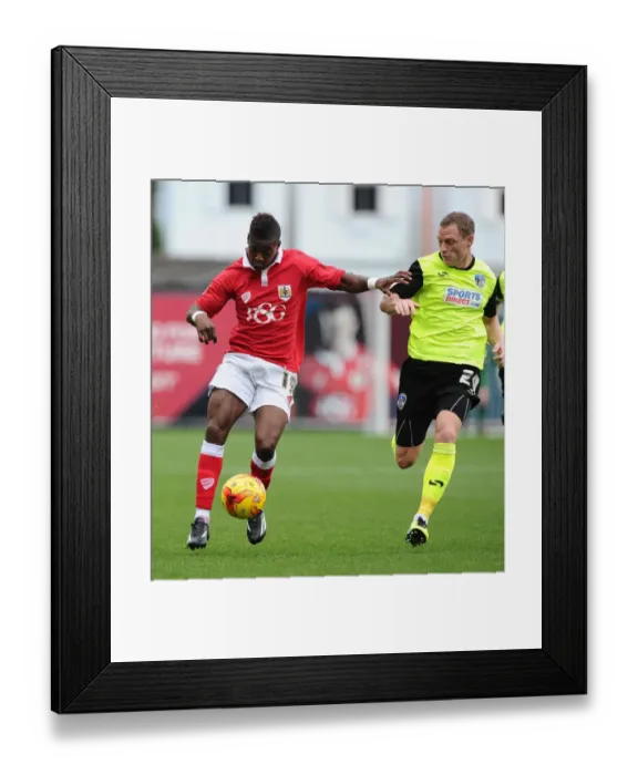 Framed Print : Intense Rivalry: A Football Showdown - Kieran Agard vs Brian Wilson Framed Print : Intense Rivalry: A Football Showdown - Kieran Agard vs Brian Wilson