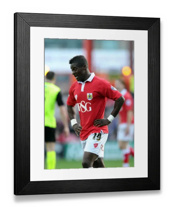 Framed Print : Bristol City's Kieran Agard in Action