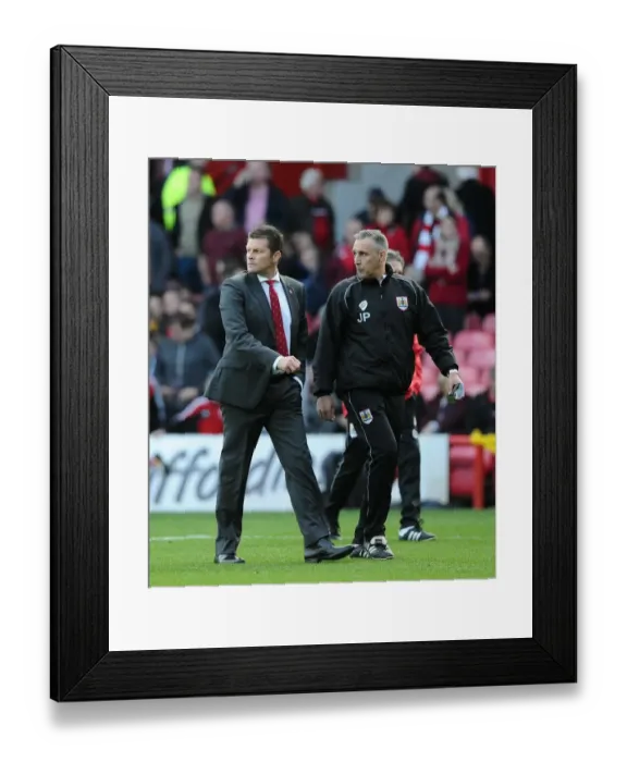 Framed Print : Steve Cotterill and John Pemberton Leading the Charge: Bristol City Football Club vs Oldham Athletic, Sky Bet League One, 2014 Framed Print : Steve Cotterill and John Pemberton Leading the Charge: Bristol City Football Club vs Oldham Athletic, Sky Bet League One, 2014