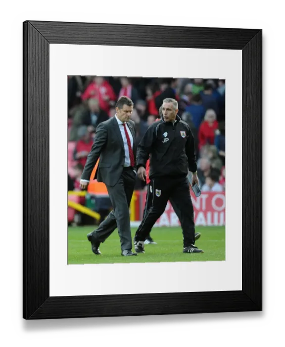 Framed Print : Steve Cotterill and John Pemberton: Driving Force Behind Bristol City's Sky Bet League One Campaign (2014)