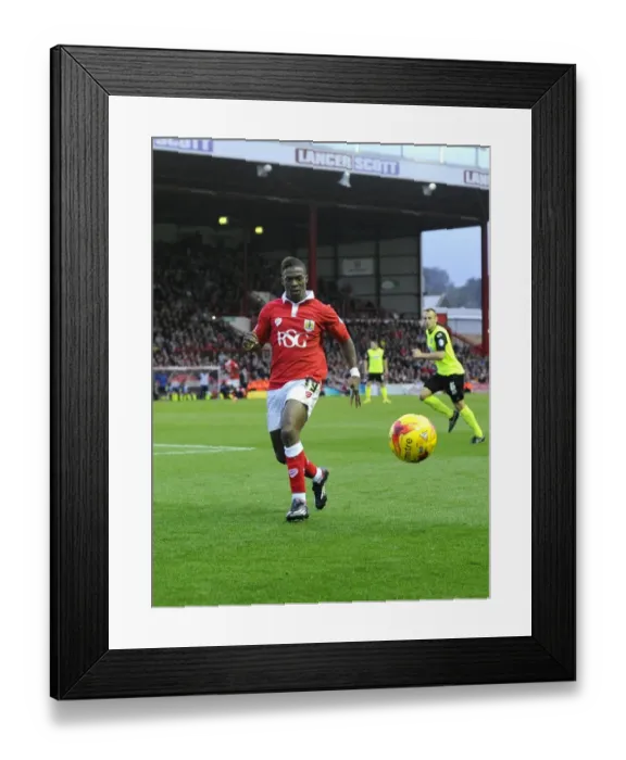 Framed Print : Agard in Action: Bristol City vs Oldham Athletic (November 2014) Framed Print : Agard in Action: Bristol City vs Oldham Athletic (November 2014)