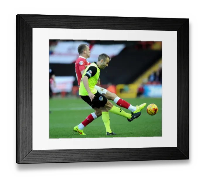 Framed Print : Intense Rivalry: Wilbraham vs. Kelly in the Heart of Bristol City vs. Oldham Athletic Clash Framed Print : Intense Rivalry: Wilbraham vs. Kelly in the Heart of Bristol City vs. Oldham Athletic Clash
