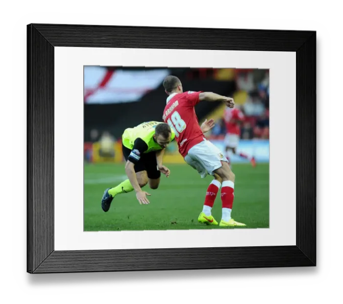 Framed Print : Battling Rivals: Wilbraham vs. Kelly - Intense Moment at Ashton Gate Framed Print : Battling Rivals: Wilbraham vs. Kelly - Intense Moment at Ashton Gate