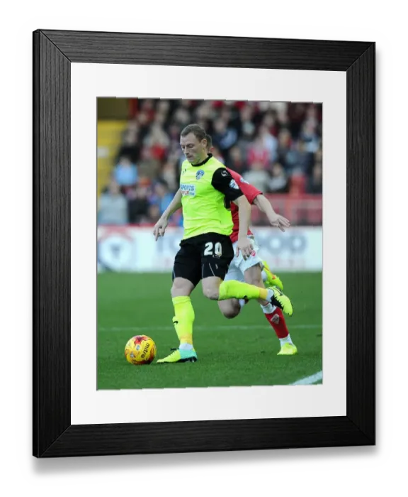 Framed Print : Battle in Sky Bet League One: Bristol City vs Oldham Athletic at Ashton Gate - November 2014