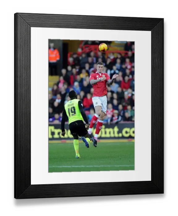 Framed Print : Aden Flint Clears the Ball for Bristol City against Oldham Athletic, Sky Bet League One, 2014 Framed Print : Aden Flint Clears the Ball for Bristol City against Oldham Athletic, Sky Bet League One, 2014