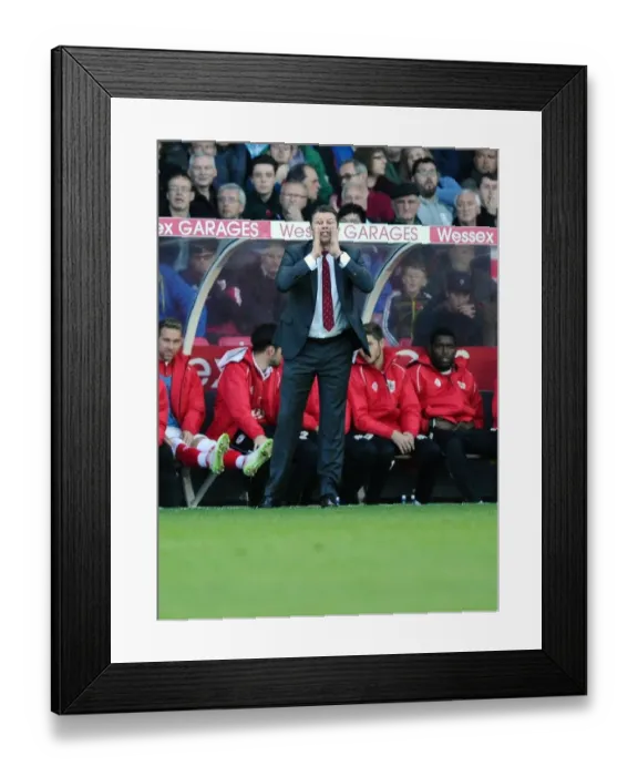 Framed Print : Steve Cotterill Leads Bristol City in Sky Bet League One Match Against Oldham Athletic Framed Print : Steve Cotterill Leads Bristol City in Sky Bet League One Match Against Oldham Athletic