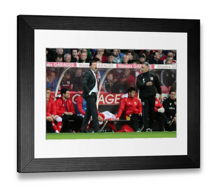 Framed Print : Steve Cotterill Leads Bristol City in Sky Bet League One Match Against Oldham Athletic