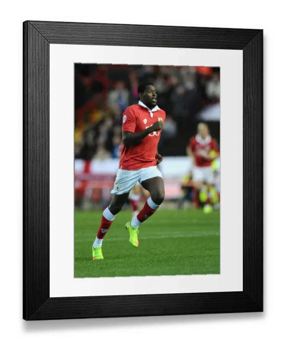 Framed Print : Bristol City's Jay Emmanuel-Thomas in Action Against Oldham Athletic, Sky Bet League One, November 2014