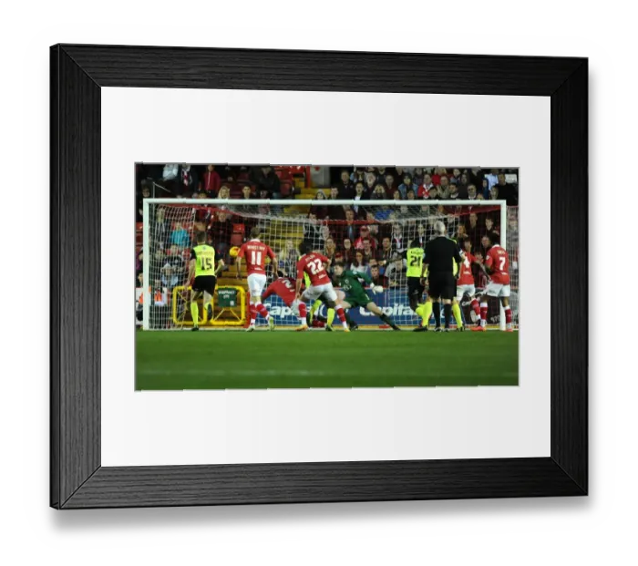 Framed Print : Bristol City Defender Mark Little Saves Goal-Line Header vs Oldham Athletic, Sky Bet League One, 2014 Framed Print : Bristol City Defender Mark Little Saves Goal-Line Header vs Oldham Athletic, Sky Bet League One, 2014