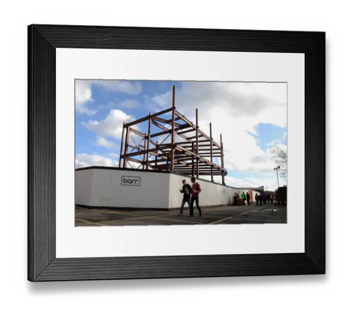 Framed Print : Bristol City's New South Stand Development at Ashton Gate: Football Match vs Oldham Athletic (November 2014)