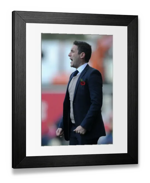 Framed Print : Lee Johnson's Return: Oldham Manager Faces Former Team at Ashton Gate, Sky Bet League One, November 2014