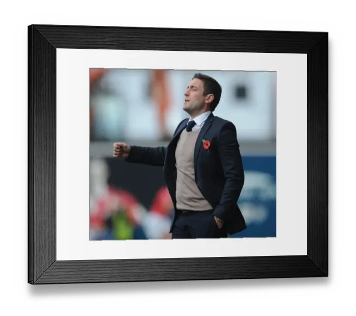 Framed Print : Intense Rivalry: Lee Johnson's Emotional Moment during Bristol City vs Oldham Athletic, Sky Bet League One Framed Print : Intense Rivalry: Lee Johnson's Emotional Moment during Bristol City vs Oldham Athletic, Sky Bet League One