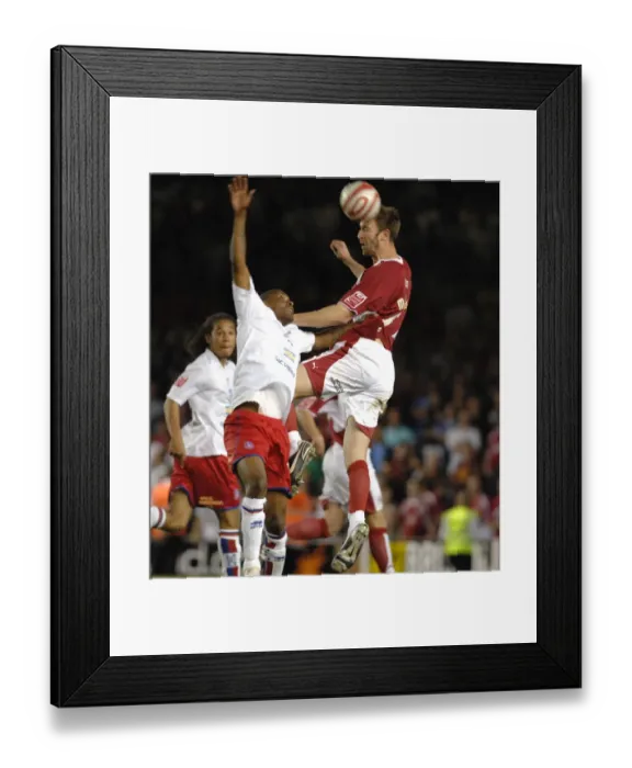 Framed Print : Jamie McCombe in Action: Bristol City vs. Crystal Palace - Play-Off Drama