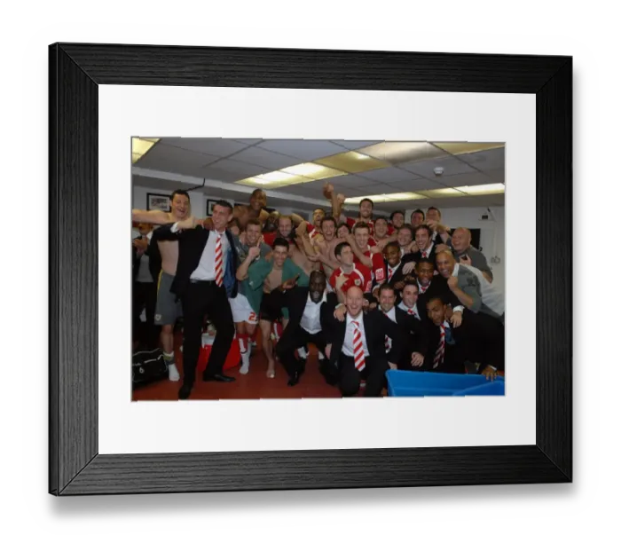 Framed Print : Bristol City FC's United Front: The Play-Off Dressing Room Showdown Against Crystal Palace