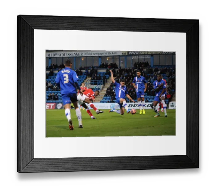 Framed Print : Kieran Agard's Shot: Bristol City's FA Cup Attack at Gillingham's Priestfield Stadium (Nov 2014) Framed Print : Kieran Agard's Shot: Bristol City's FA Cup Attack at Gillingham's Priestfield Stadium (Nov 2014)