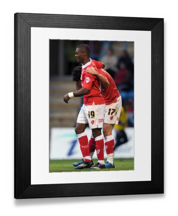 Framed Print : Double Trouble: Cunningham and Agard's FA Cup Goals for Bristol City Framed Print : Double Trouble: Cunningham and Agard's FA Cup Goals for Bristol City