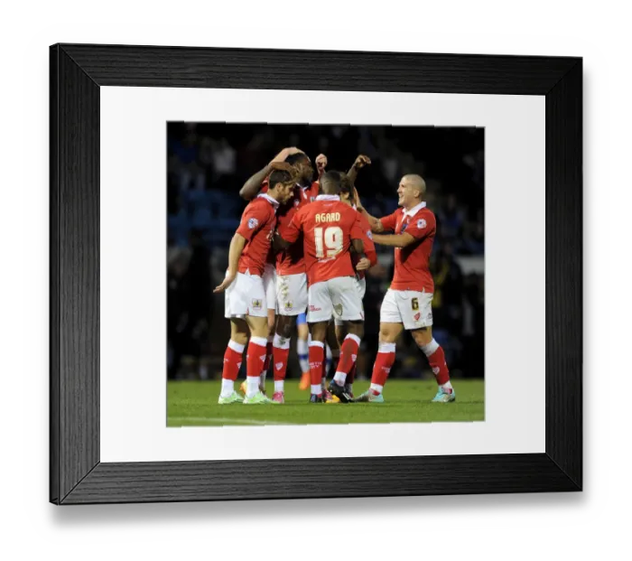 Framed Print : Bristol City's Jay Emmanuel-Thomas Scores the Winning Goal Against Gillingham in FA Cup Framed Print : Bristol City's Jay Emmanuel-Thomas Scores the Winning Goal Against Gillingham in FA Cup