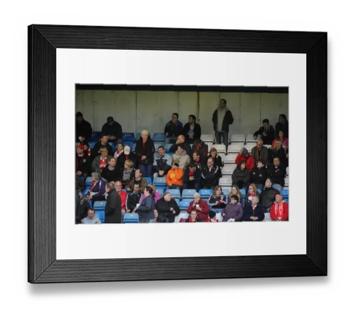 Framed Print : Bristol City Fans in Action at Gillingham's Priestfield Stadium during FA Cup Match Framed Print : Bristol City Fans in Action at Gillingham's Priestfield Stadium during FA Cup Match