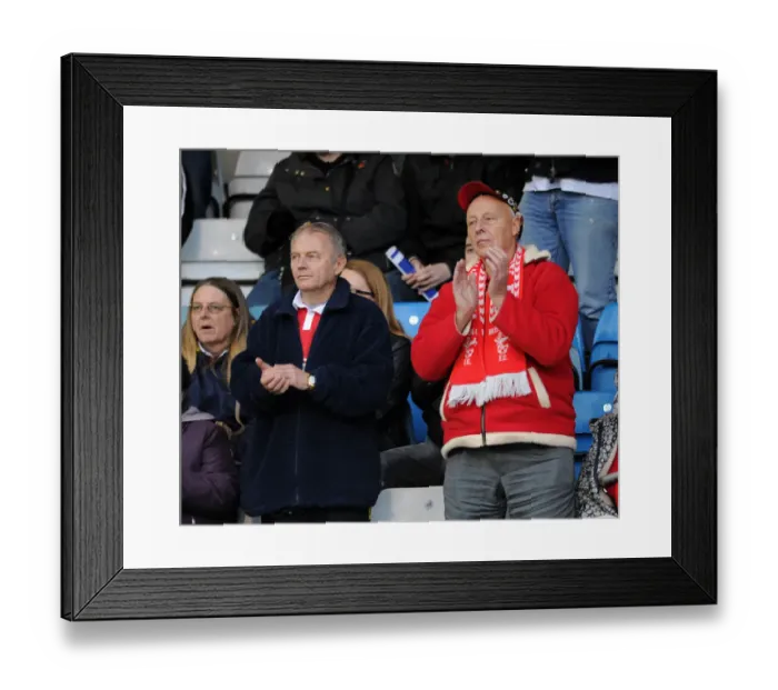 Framed Print : Bristol City Fans in Action at FA Cup Match Framed Print : Bristol City Fans in Action at FA Cup Match