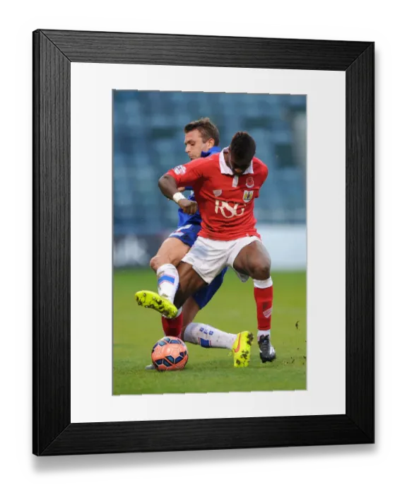 Framed Print : Agard vs Loft: Intense Battle at Priestfield Stadium - FA Cup Round One, Gillingham vs Bristol City Framed Print : Agard vs Loft: Intense Battle at Priestfield Stadium - FA Cup Round One, Gillingham vs Bristol City