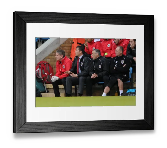 Framed Print : Steve Cotterill in Action: Bristol City Manager Shouts Instructions during FA Cup Match vs. Gillingham Framed Print : Steve Cotterill in Action: Bristol City Manager Shouts Instructions during FA Cup Match vs. Gillingham