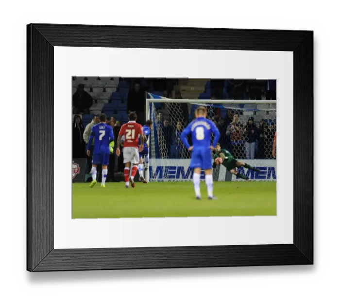 Framed Print : Danny Kedwell Scores Penalty for Gillingham Against Bristol City in FA Cup Framed Print : Danny Kedwell Scores Penalty for Gillingham Against Bristol City in FA Cup