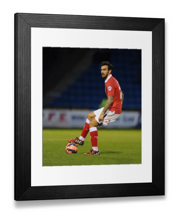 Framed Print : Marlon Pack in Action: FA Cup 2014 - Bristol City vs. Gillingham at Priestfield Stadium