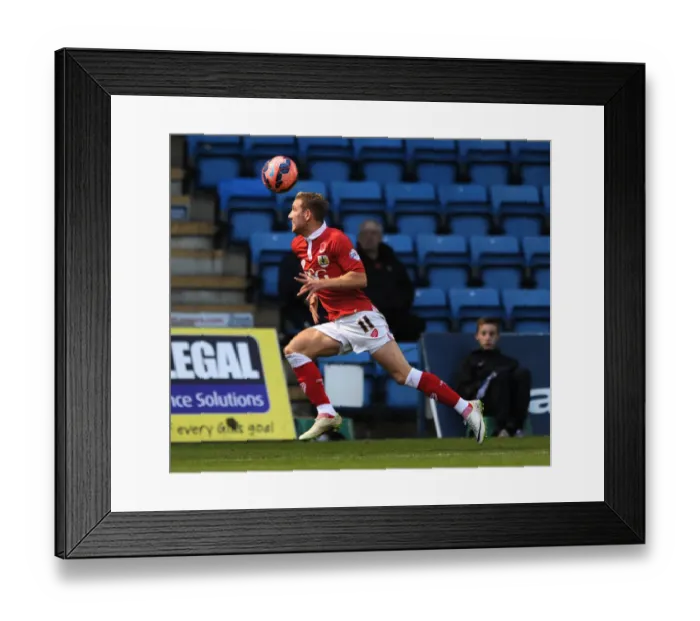 Framed Print : Scott Wagstaff of Bristol City in Action at Gillingham's Priestfield Stadium, FA Cup Round One Framed Print : Scott Wagstaff of Bristol City in Action at Gillingham's Priestfield Stadium, FA Cup Round One