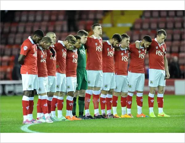 Bristol City Honors Minute Silence During Johnstone Paint Trophy Match Against AFC Wimbledon