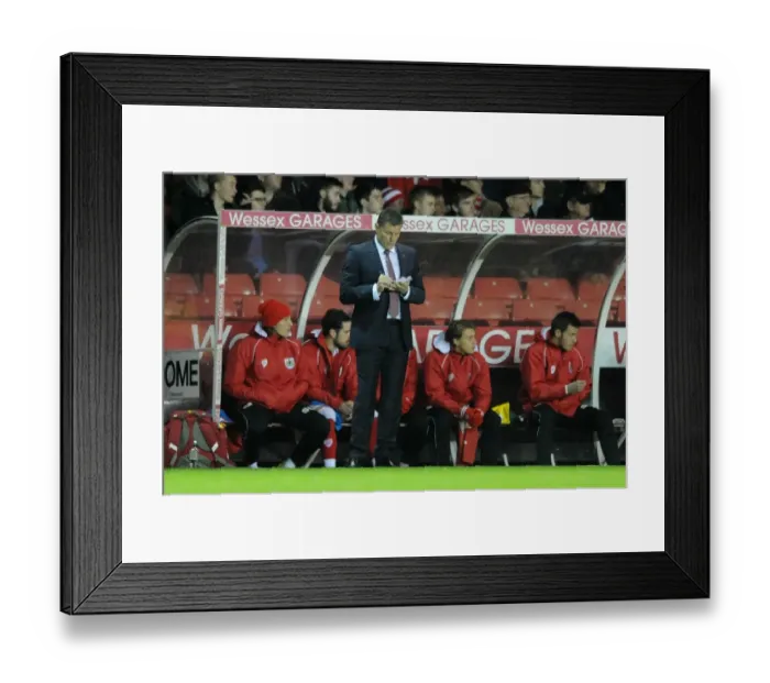 Framed Print : Bristol City vs AFC Wimbledon: Steve Cotterill Leads the Way in Johnstone's Paint Trophy Clash at Ashton Gate Framed Print : Bristol City vs AFC Wimbledon: Steve Cotterill Leads the Way in Johnstone's Paint Trophy Clash at Ashton Gate