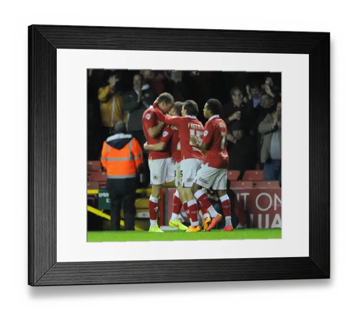 Framed Print : Bristol City Celebrates Win Against AFC Wimbledon: Aaron Wilbraham Scores the Game-winning Goal Framed Print : Bristol City Celebrates Win Against AFC Wimbledon: Aaron Wilbraham Scores the Game-winning Goal